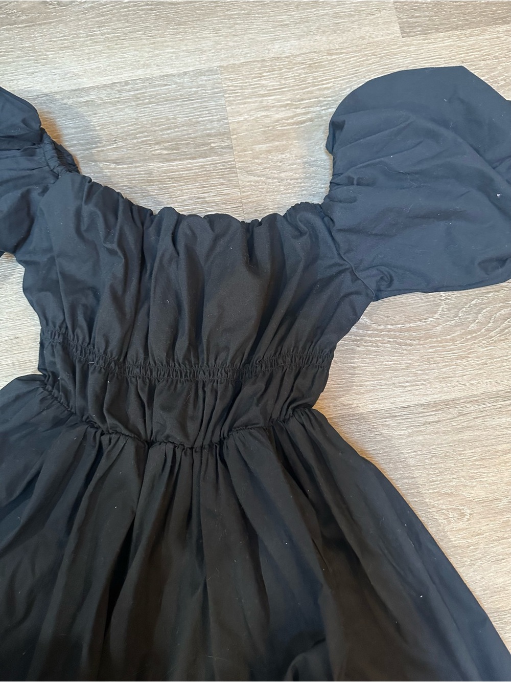 Abercrombie & Fitch Puff Sleeve Off Shoulder Mini Dress - Picture 5 of 8